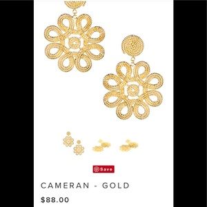 Large gold Starburst Lisi earrings Cameran Lerch